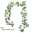 Artificial Eucalyptus Garland with Flowers