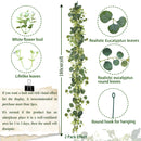 Artificial Eucalyptus Garland with Flowers